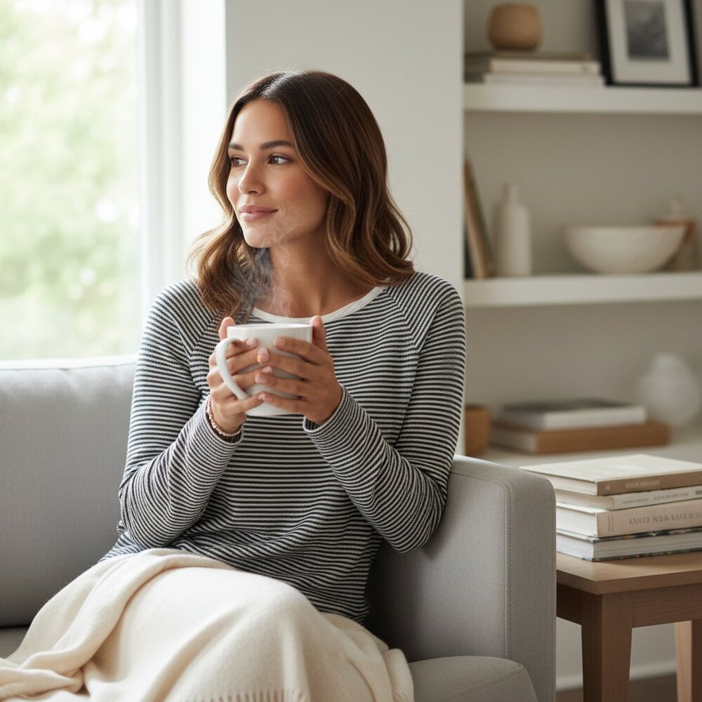 Ace Delivery Stripe Knit Pullover Cozy Top S